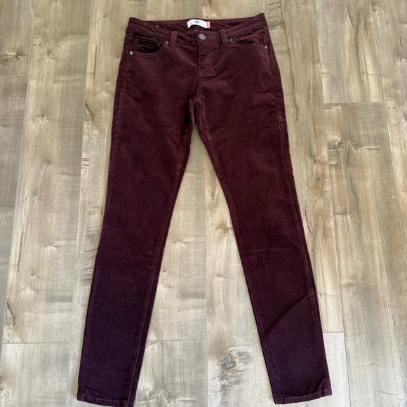 CAbi Pants - Cabi Skinny Leg Corduroy Pants Women 4 Burgundy Red Fall Winter Stretch